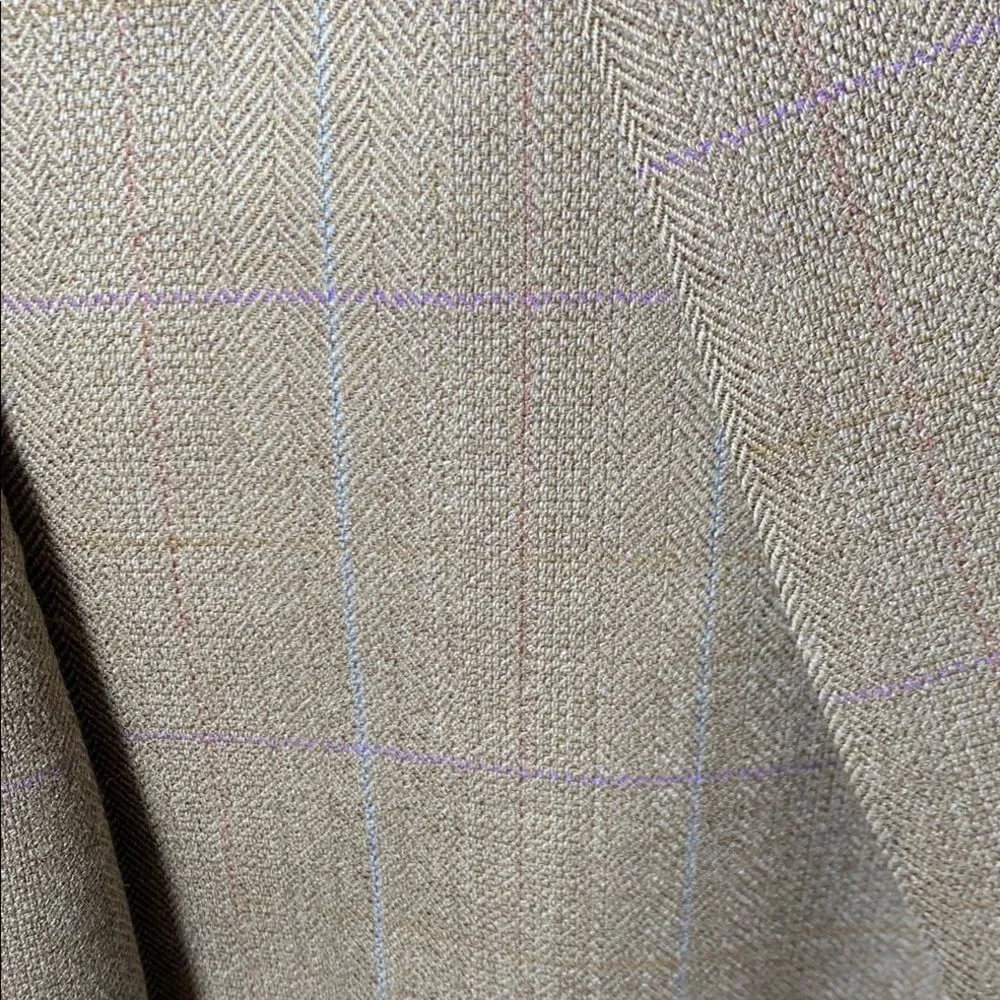 Men's Joseph & Feiss Gold Luxury 100% Wool Two Button Tan Blazer Size 38R